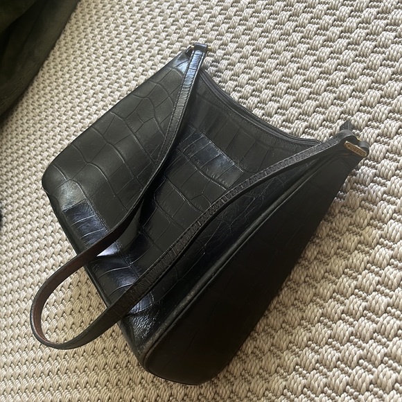 Vintage Fossil Croc Leather Handbag - Picture 3 of 6